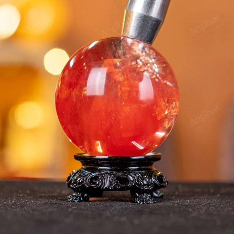 Quả Cầu Đá Núi Lửa Đỏ - 0,4kg - M215704