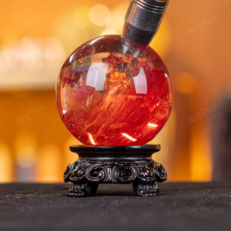 Quả Cầu Đá Núi Lửa Đỏ - 0,523kg - M21570523