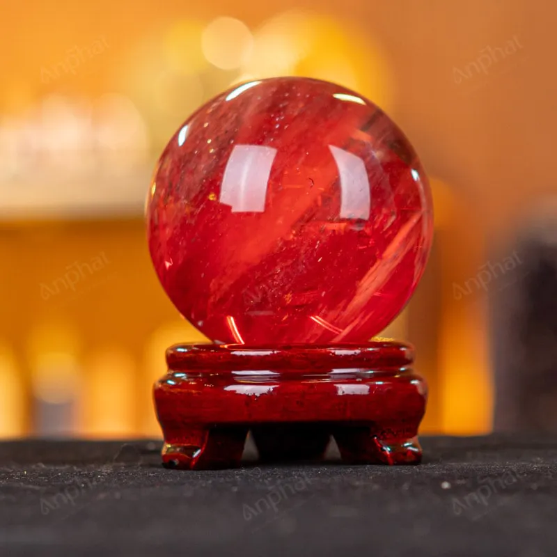 Quả Cầu Đá Núi Lửa Đỏ - 0,6kg - M215706