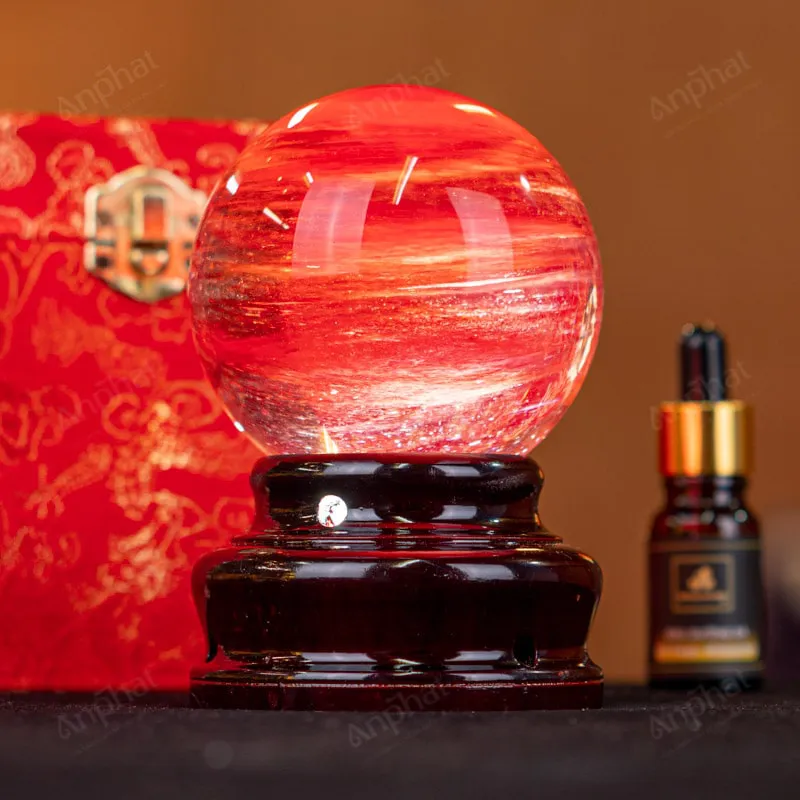 Quả Cầu Đá Núi Lửa Đỏ - 0,6kg - M215706