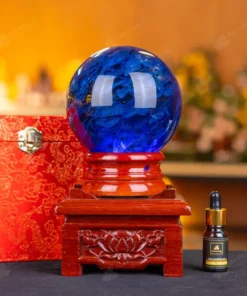 Quả Cầu Đá Núi Lửa Xanh Nước Biển - 1,87kg - M2907187