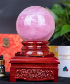 Quả Cầu Phong Thủy Đá Thạch Anh Hồng - 3,24Kg - M0944324