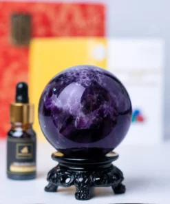 Quả Cầu Đá Thạch Anh Tím Hoa Chanh - 0,488Kg - M25980488