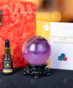 Quả Cầu Đá Thạch Anh Tím - 0,4kg - M064104