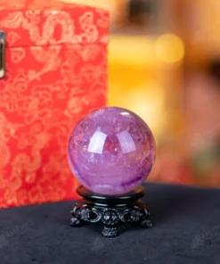 Quả Cầu Đá Thạch Anh Tím - 0,4kg - M064104