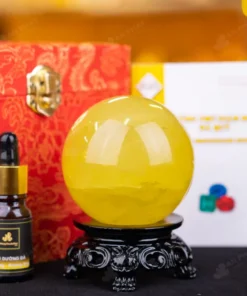 Quả Cầu Phong Thủy Đá Thạch Anh Vàng - 0,5kg - M145305