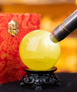 Quả Cầu Phong Thủy Đá Thạch Anh Vàng - 0,5kg - M145305