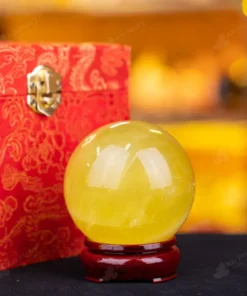 Quả Cầu Phong Thủy Đá Thạch Anh Vàng - 0,5kg - M145305