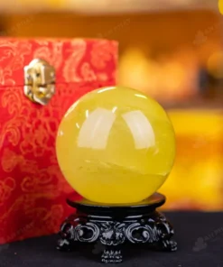 Quả Cầu Phong Thủy Đá Thạch Anh Vàng - 0,5kg - M145305
