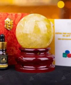 Quả Cầu Phong Thủy Đá Thạch Anh Vàng - 0,84kg - M1453084