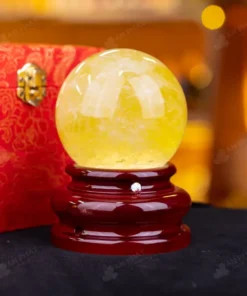 Quả Cầu Phong Thủy Đá Thạch Anh Vàng - 0,84kg - M1453084