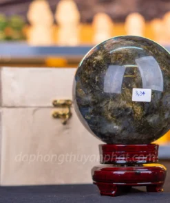 Quả Cầu Phong Thủy Đá Xà Cừ 3.34kg - 13cm M07139