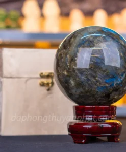 Quả Cầu Phong Thủy Đá Xà Cừ 3.34kg - 13cm M07139