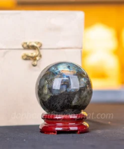 Qủa Cầu Phong Thủy Đá Xà Cừ 1.04kg - 9cm M07132