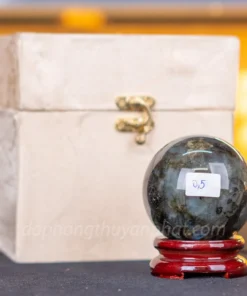 Qủa Cầu Phong Thủy Đá Xà Cừ 1.04kg - 9cm M07132