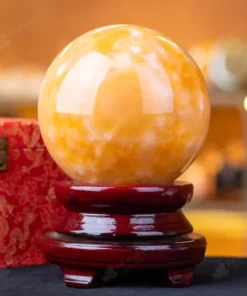 Quả Cầu Đá Phong Thủy Hoàng Long (Onyx) Vàng - 7,57kg - M1836757