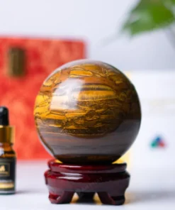 Quả Cầu Phong Thủy Đá Mắt Hổ - 1,31kg - M0390131