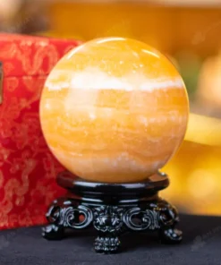 Quả Cầu Đá Phong Thủy Hoàng Long (Onyx) Vàng - 2,38kg - M1836238