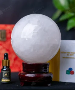 Quả Cầu Phong Thủy Đá Thạch Anh Trắng - 2,84Kg - M0606284