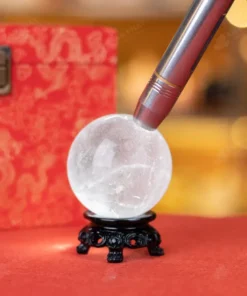 Quả Cầu Phong Thủy Đá Thạch Anh Trắng - 0,531Kg - M28240531