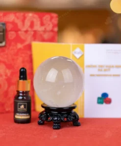 Quả Cầu Phong Thủy Đá Thạch Anh Trắng - 0,531Kg - M28240531