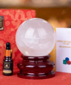 Quả Cầu Phong Thủy Đá Thạch Anh Trắng - 1,24Kg - M2824124