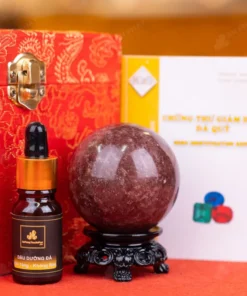 Quả Cầu Thạch Anh Dâu Tây Hồng - 0,28kg - M2817028