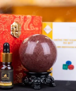 Quả Cầu Thạch Anh Dâu Tây Hồng - 0,451kg - M28170451