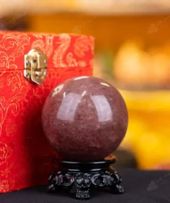 Quả Cầu Thạch Anh Dâu Tây Hồng - 0,451kg - M28170451