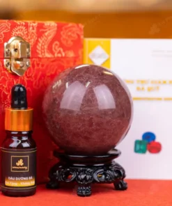 Quả Cầu Thạch Anh Dâu Tây Hồng - 0,67kg - M2817067