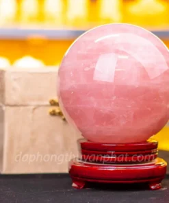 Quả Cầu Phong Thủy Đá Thạch Anh Hồng Có Sao* 6,5kg - 16cm - M05732