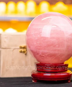 Quả Cầu Phong Thủy Đá Thạch Anh Hồng Có Sao* 7,34kg - 17cm - M057315