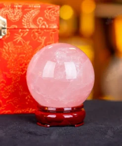 Quả Cầu Phong Thủy Đá Thạch Anh Hồng - 0,52kg - M0315052