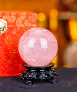 Quả Cầu Phong Thủy Đá Thạch Anh Hồng - 0,52kg - M0315052