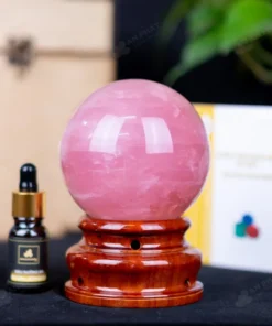 Quả Cầu Phong Thủy Đá Thạch Anh Hồng - 1Kg - M031510