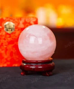 Quả Cầu Thạch Anh Hồng 3A Có Sao- 0,8kg – M057308