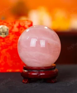 Quả Cầu Thạch Anh Hồng 3A Có Sao- 1,02kg – M0573102