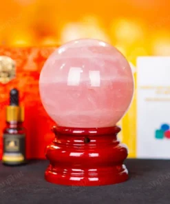 Quả Cầu Thạch Anh Hồng 3A Có Sao- 1,02kg – M0573102