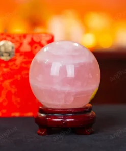 Quả Cầu Thạch Anh Hồng 3A Có Sao- 1,02kg – M0573102