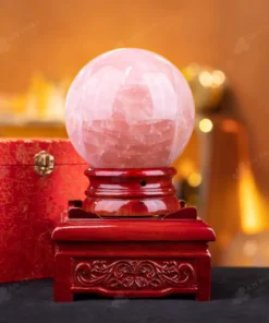 Quả Cầu Phong Thủy Đá Thạch Anh Hồng - 3,5kg - M057335
