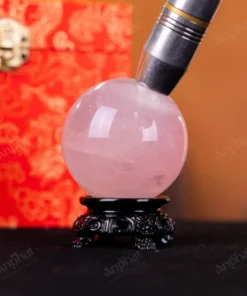 Quả Cầu Phong Thủy Đá Thạch Anh Hồng - 0,27kg - M1479027