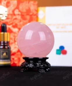 Quả Cầu Phong Thủy Đá Thạch Anh Hồng - 0,29kg - M1479029