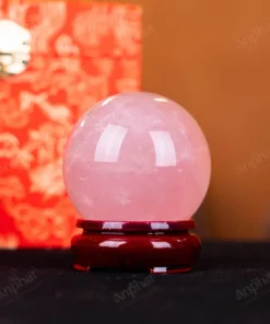 Quả Cầu Phong Thủy Đá Thạch Anh Hồng Có Sao - 0,33kg - M1479033