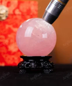 Quả Cầu Phong Thủy Đá Thạch Anh Hồng Có Sao - 0,33kg - M1479033