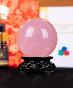Quả Cầu Phong Thủy Đá Thạch Anh Hồng Có Sao - 0,33kg - M1479033