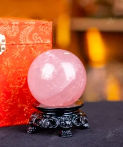 Quả Cầu Phong Thủy Đá Thạch Anh Hồng - 0,4kg - M147904