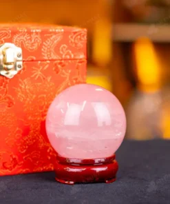 Quả Cầu Phong Thủy Đá Thạch Anh Hồng - 0,4kg - M147904