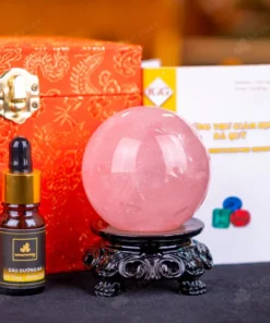 Quả Cầu Phong Thủy Đá Thạch Anh Hồng - 0,41kg - M1479041