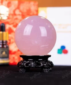 Quả Cầu Phong Thủy Đá Thạch Anh Hồng - 0,411kg - M14790411