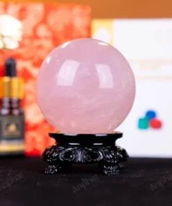 Quả Cầu Phong Thủy Đá Thạch Anh Hồng - 0,412kg - M14790412